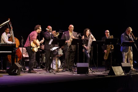 The Anthony Wilson Nonet performs at the 2013 Centrum Jazz Port Townsend Mainstage concert on Saturday night.